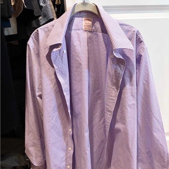 Brooks Brothers Other - Brooks Brothers Lavender Gingham Dress Shirt